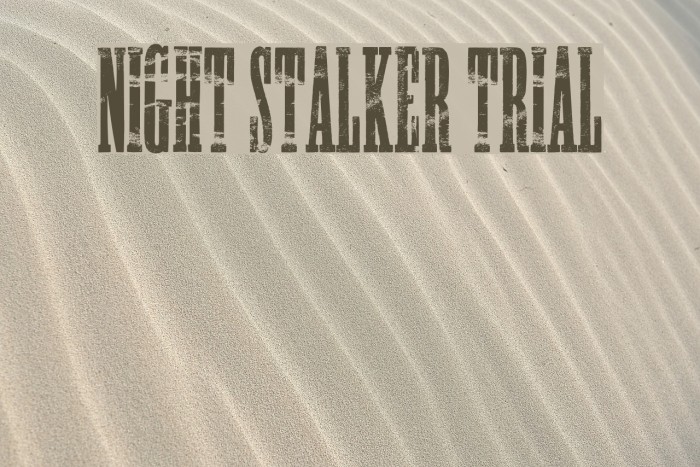 NIGHT STALKER TRIAL Шрифта examples