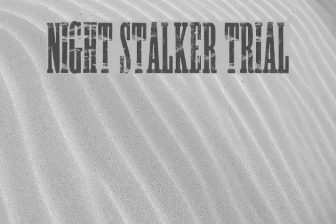 NIGHT STALKER TRIAL Font examples
