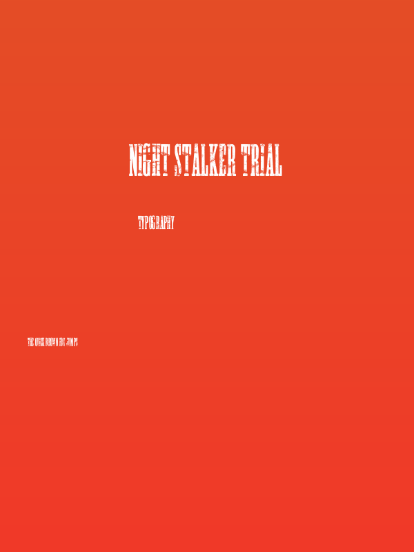 NIGHT STALKER TRIAL Poster