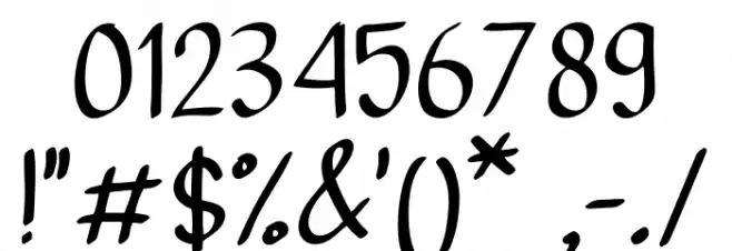 NIGHTBURN フォント その他の文字