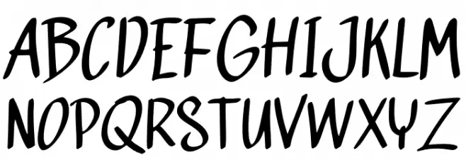 NIGHTBURN フォント 大文字