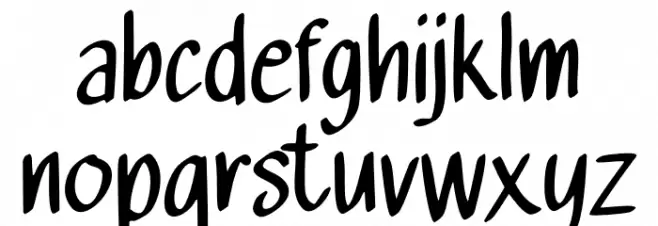 NIGHTBURN フォント 小文字