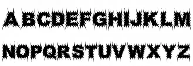 NIGHTCROW Schriftart Groß