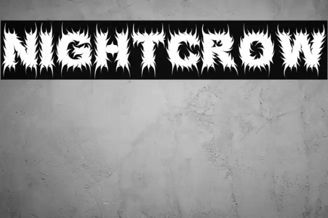 NIGHTCROW Font examples