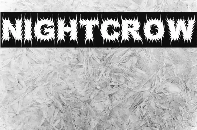 NIGHTCROW Font examples