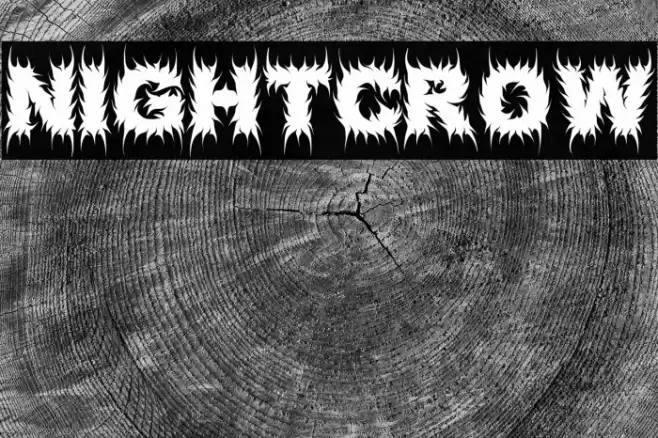NIGHTCROW Font examples