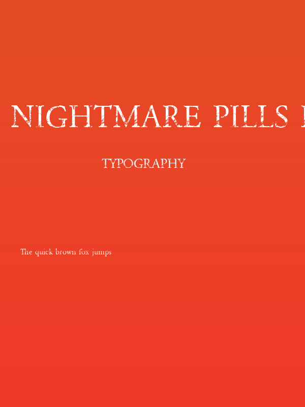 NIGHTMARE PILLS Regular Poster