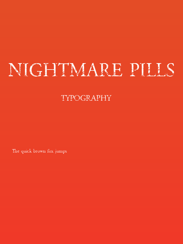 NIGHTMARE PILLS Poster