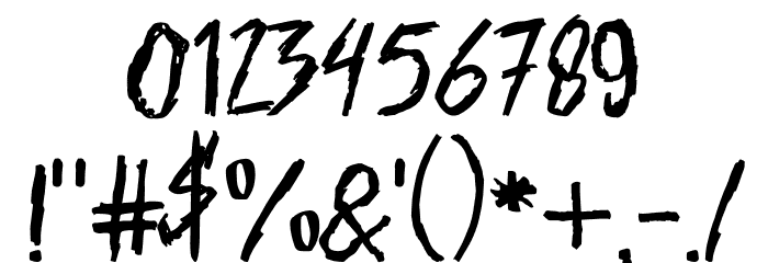 NIGHTMARE Font OTHER CHARS