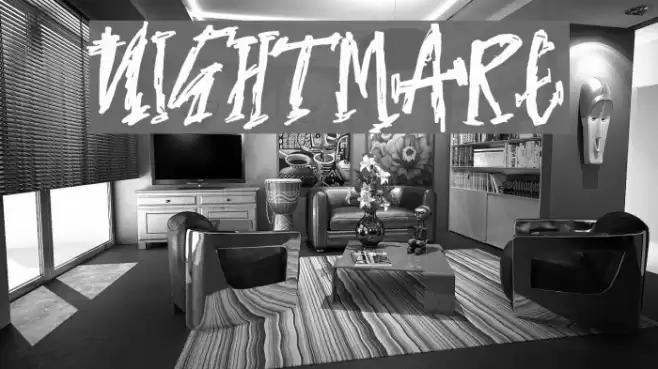 NIGHTMARE Schriftart examples