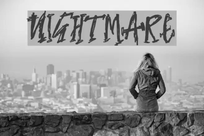 NIGHTMARE Schriftart examples