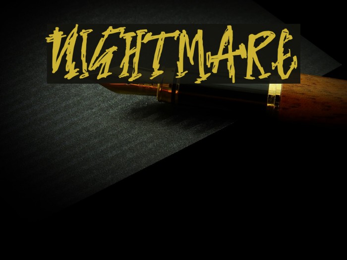NIGHTMARE Font examples