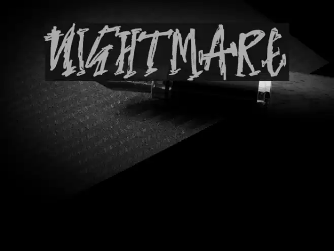 NIGHTMARE Schriftart examples