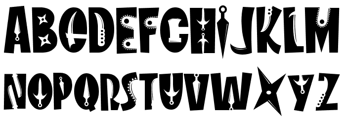 NINJA FIGHTER Font LOWERCASE