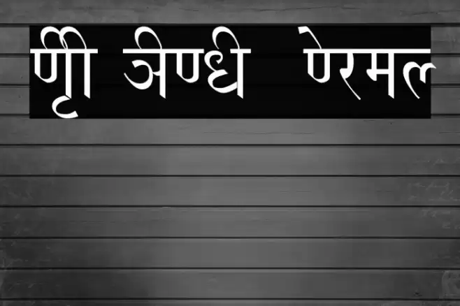 NIRI HINDI  Normal Font examples