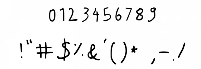 NISCRIPT-Regular Font OTHER CHARS