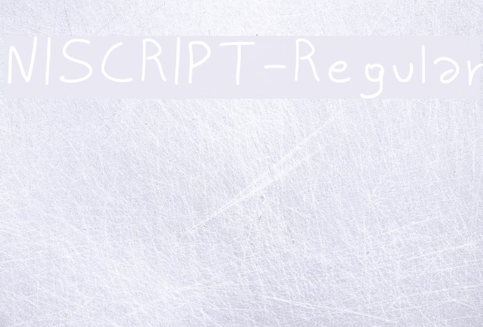 NISCRIPT-Regular Font examples