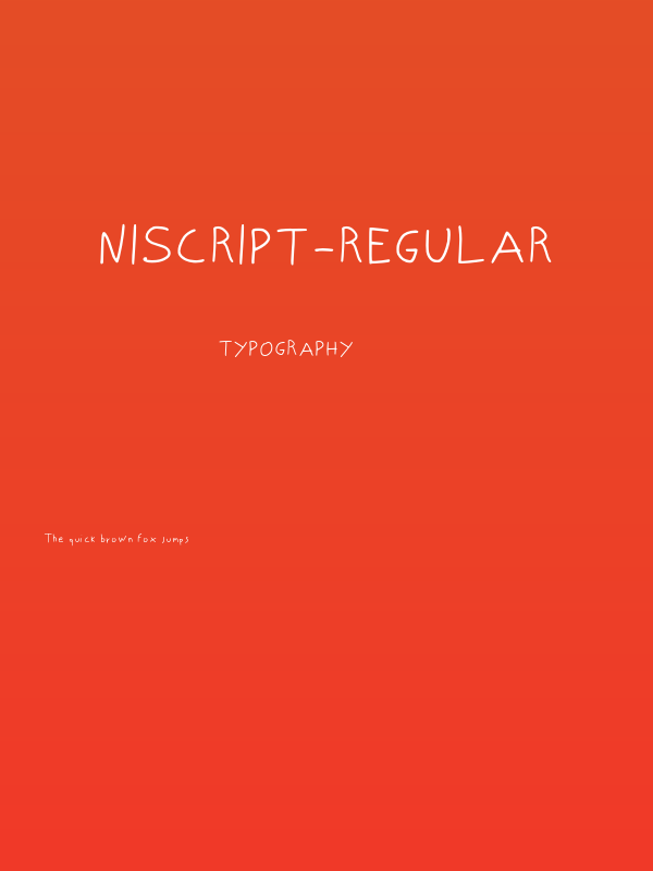 NISCRIPT-Regular Poster