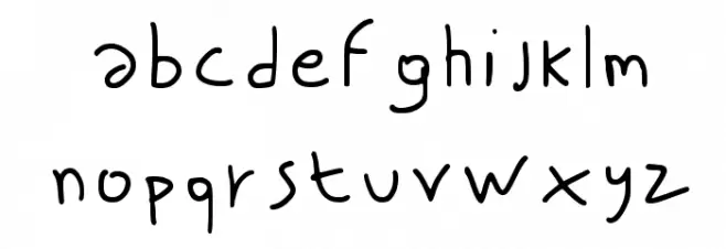 NISCRIPT-Regular Font Litere mici