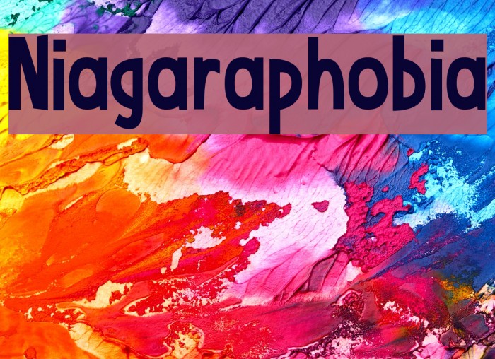 Niagaraphobia Font examples