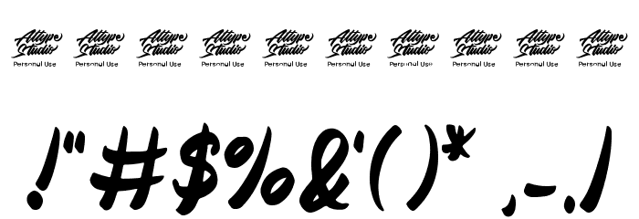 Niagato - Personal Use Font OTHER CHARS
