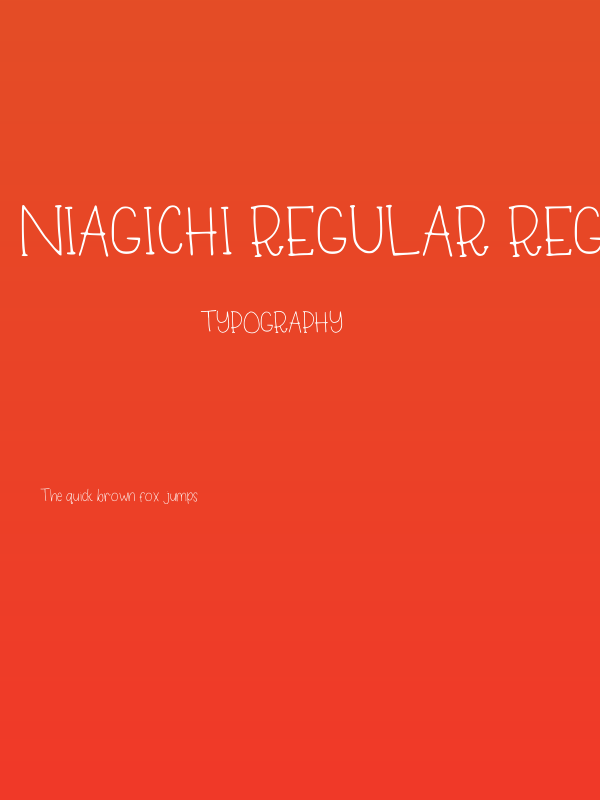 Niagichi Regular Regular Poster