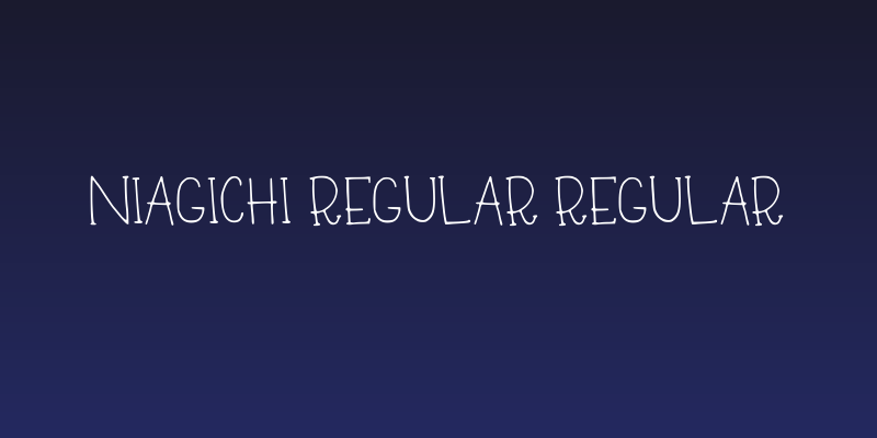 Niagichi Regular Regular Social Header