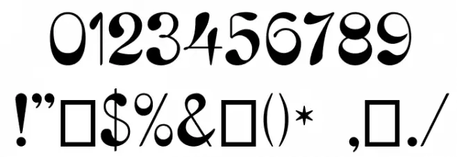 Niaisage Font OTHER CHARS