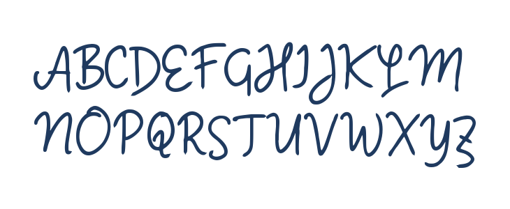 Niamoy Script Uppercase