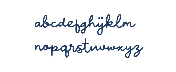 Niamoy Script Lowercase