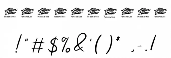 Niathory - Personal Use Font OTHER CHARS