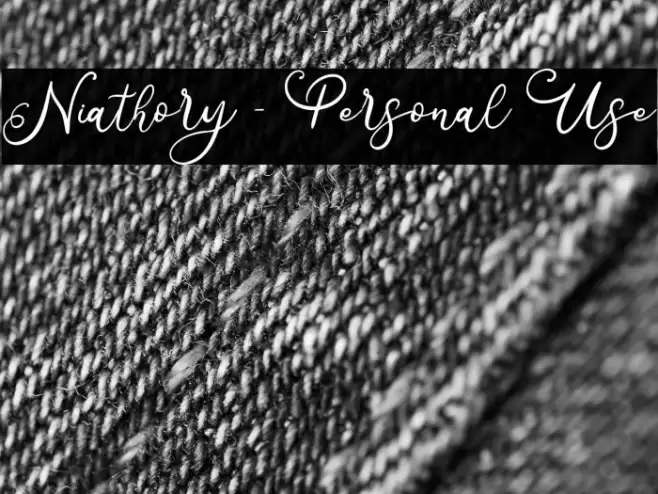 Niathory - Personal Use Font examples