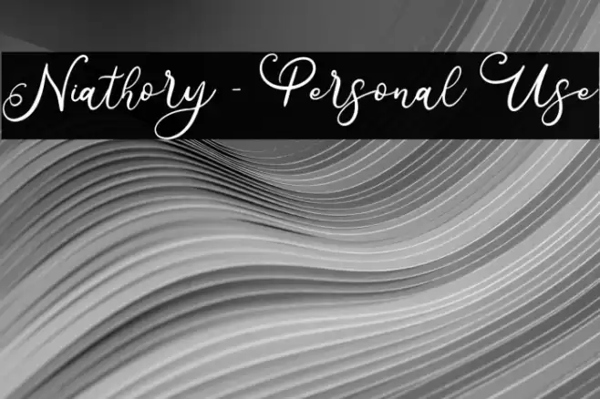 Niathory - Personal Use Font examples