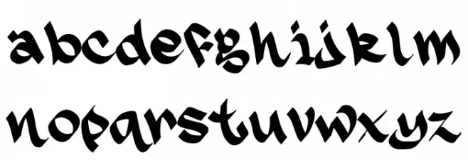 Nibz Schriftart Kleinbuchstaben