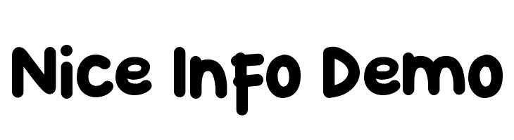 Nice Info Demo  Скачать бесплатные шрифты