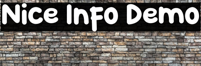 Nice Info Demo Example 1