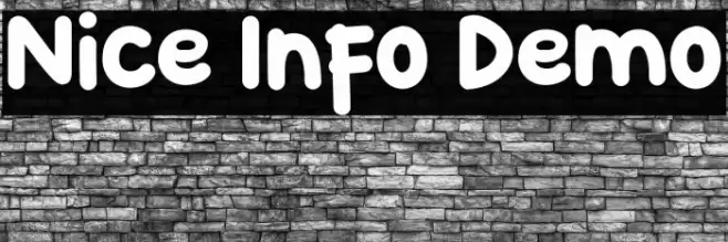 Nice Info Demo Font examples