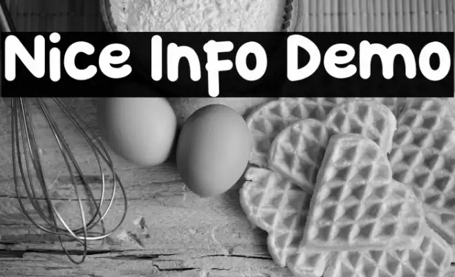 Nice Info Demo Font examples