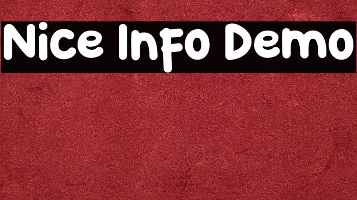 Nice Info Demo Example 3