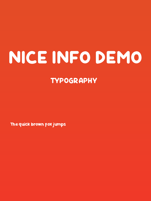 Nice Info Demo Poster