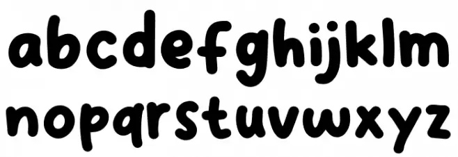 Nice Sugar Font LOWERCASE
