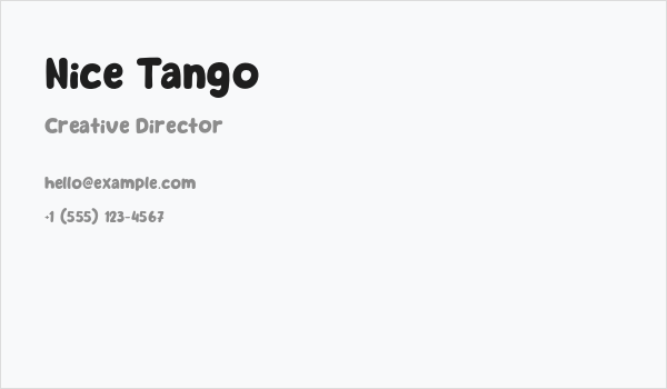 Nice Tango Business Card