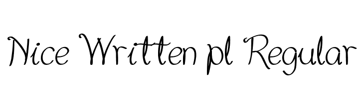 Nice Written pl Regular Font