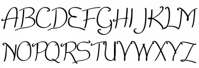 Nice Written Font Litere mari
