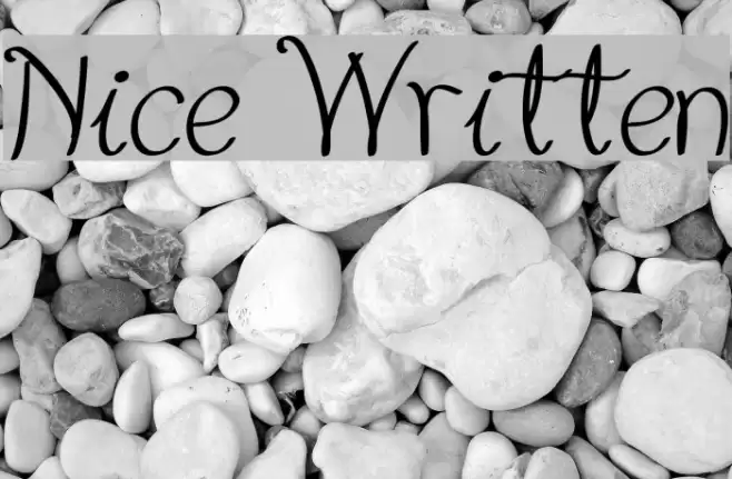 Nice Written Font examples