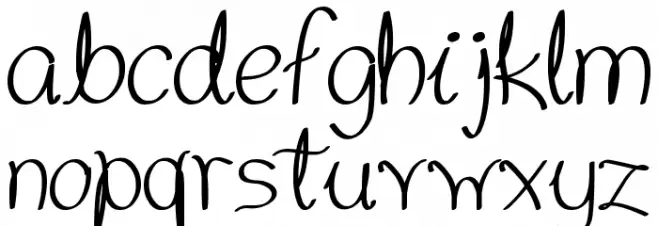 Nice Written Caratteri MINUSCOLO