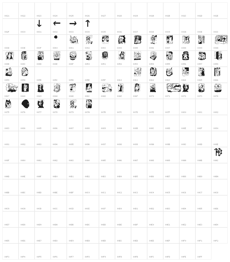 NiceNeighbours02 Character Map