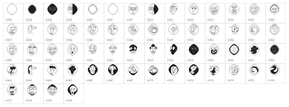 NiceNeighboursCondensed Character Map
