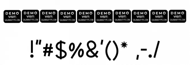 NicemilkDEMO Font Alte caractere