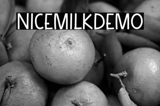 NicemilkDEMO Font examples